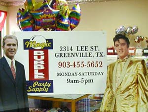 Invite Elvis to your next party with a life size stand-up